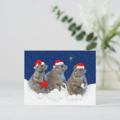 Laat het Sneeuwen Kerstkaart Feestdagenkaart (Staand voorkant)