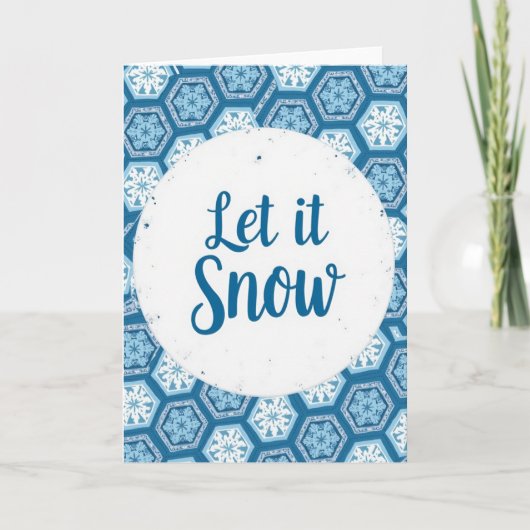 Laat het Sneeuwen Kerstkaart Kaart (Voorkant)