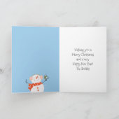 Laat het Sneeuwen Kerstkaart Navy Feestdagen Kaart (Binnen)