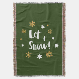 "Laat het sneeuwen!" Kerstkalligrafie Deken