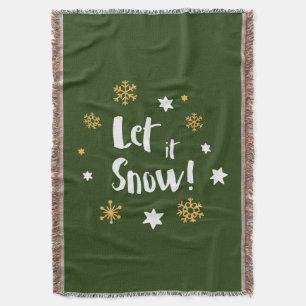 "Laat het sneeuwen!" Kerstkalligrafie Deken