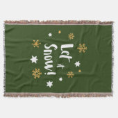 "Laat het sneeuwen!" Kerstkalligrafie Deken (Voorkant)