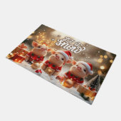 Laat het Sneeuwen Kerstmat – Festieve Welkom Mat (Schuin)