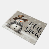 Laat het Sneeuwen Kerstmat – Festieve Welkom Mat (Schuin)
