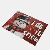 Laat het Sneeuwen Kerstmat – Festieve Welkom Mat (Schuin)