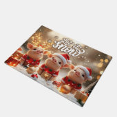 Laat het Sneeuwen Kerstmat – Festieve Welkom Mat (Schuin)