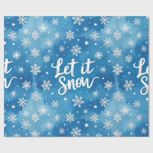 Laat het sneeuwen, Kerstmis, Auteur Natasha Us Cadeaupapier (Vlak)