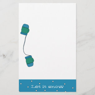 Laat het sneeuwen Kerstmis briefpapier