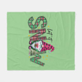 Laat het sneeuwen Kerstmis geruite vakantie kabout Fleece Deken (Voorkant (Horizontaal))