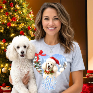 “Laat het sneeuwen” Kerstmis huisdierliefhebber Po T-shirt