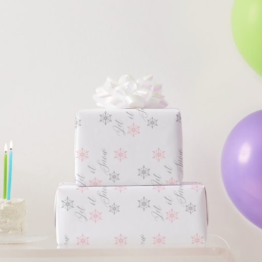 Laat het sneeuwen, Kerstmis in de winter  Cadeaupapier (Feestgeschenken)