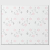 Laat het sneeuwen, Kerstmis in de winter  Cadeaupapier (Vlak)