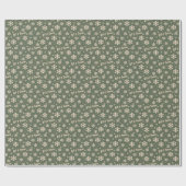 Laat het Sneeuwen Kerstmis Inpakpapier - Groen (Vlak)