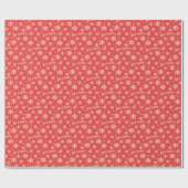 Laat het sneeuwen Kerstmis Inpakpapier - Rood (Vlak)