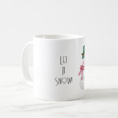 Laat het Sneeuwen Kerstmis Koffiemok (Voorkant links)
