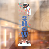 Laat het sneeuwen Kerstmis Sneeuwman rendieren Raamsticker (Vel 2)