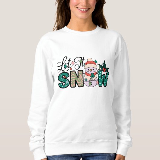 Laat het sneeuwen Kerstmis Trui (Voorkant)