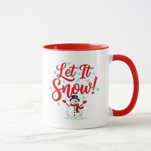 Laat het Sneeuwen! Kerstmug Mok (Rechts)