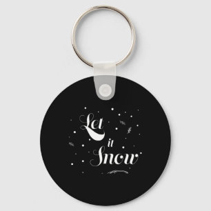 Laat het Sneeuwen Kerstvakantie Cool T Shirt Sleutelhanger