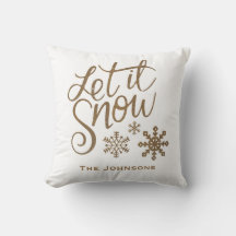 Laat het Sneeuwen Kerstvakantie Decoratie Worp Kus