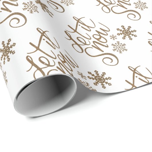 Laat het Sneeuwen Kerstvakantie Inpakpapier (Rol Hoek)