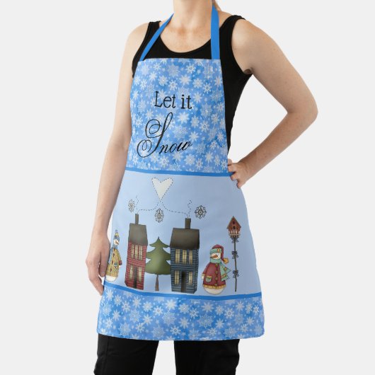 Laat het sneeuwen, klap het Schort van Snowmen op  (Insitu)