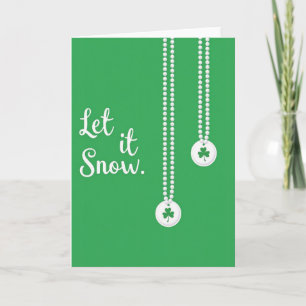 Laat het Sneeuwen Klavertjes Kaart