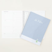 Laat het sneeuwen kleine winterboom ijs blauwe pol planner (Display)