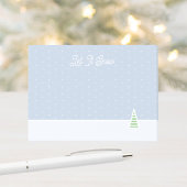 Laat het sneeuwen kleine winterboom ijs blauwe pol post-it® notes