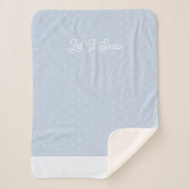 Laat het sneeuwen kleine winterboom ijs blauwe pol sherpa deken