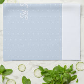 Laat het sneeuwen kleine winterboom ijs blauwe pol theedoek (Gevouwen)