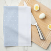 Laat het sneeuwen kleine winterboom ijs blauwe pol theedoek (Quarter Fold)