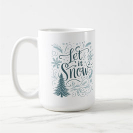 Laat het sneeuwen koffiemok