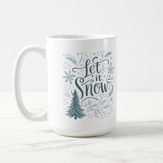 Laat het sneeuwen koffiemok (Links)