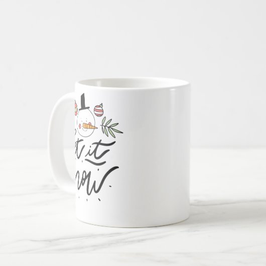 Laat het sneeuwen koffiemok (Voorkant links)