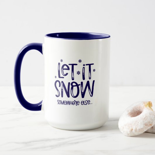 Laat het Sneeuwen Koffiemok Mok (Met donut)
