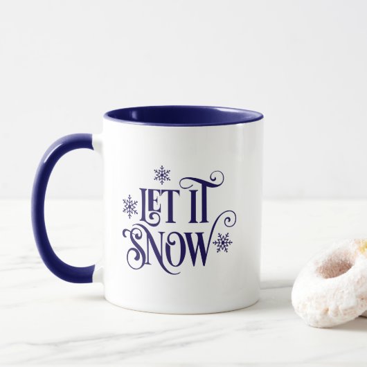 Laat het sneeuwen koffiemok mok (Met donut)