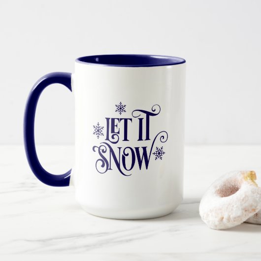 Laat het Sneeuwen Koffiemok Mok (Met donut)