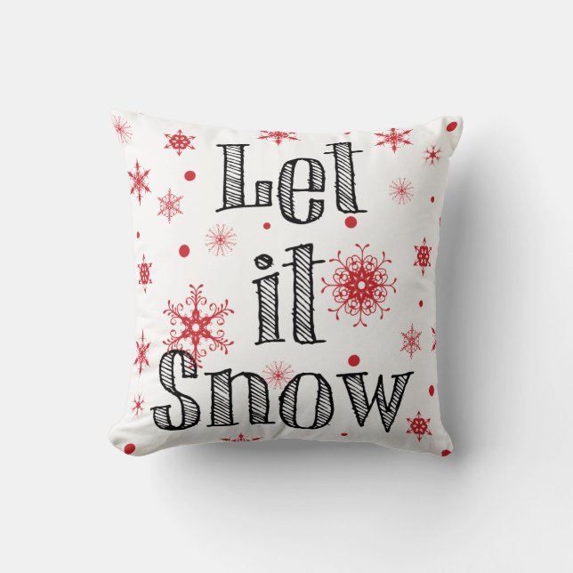 Laat het Sneeuwen Kussen (Voorkant)