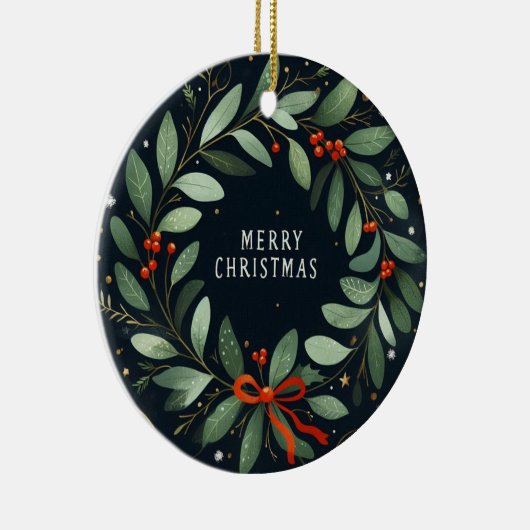 Laat het sneeuwen, laat het gaan kerstversiering keramisch ornament (Rechts)