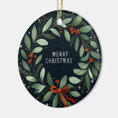 Laat het sneeuwen, laat het gaan kerstversiering keramisch ornament (Links)