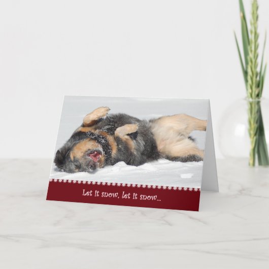 Laat het sneeuwen, laat het sneeuwen… de feestdagen kaart (Voorkant)
