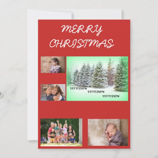 Laat het sneeuwen! Laat het sneeuwen! Feestdagenkaart (Voorkant)