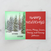 Laat het sneeuwen! Laat het sneeuwen! Laat het sne Feestdagen Kaart (Binnen)