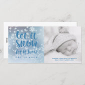 Laat het sneeuwen, laat het sneeuwen, laat het sne feestdagenkaart (Voorkant / Achterkant)