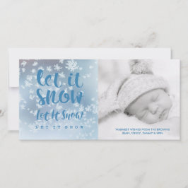 Laat het sneeuwen, laat het sneeuwen, laat het sne feestdagenkaart