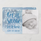 Laat het sneeuwen, laat het sneeuwen, laat het sne feestdagenkaart (Voorkant / Achterkant)