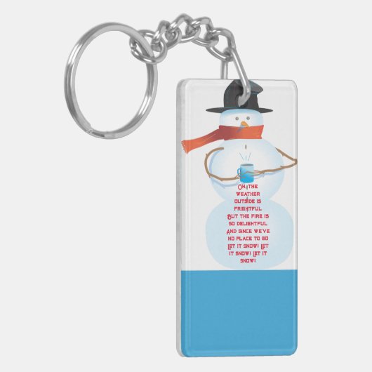 "Laat het sneeuwen, laat het sneeuwen" Sleutelhanger (Voorkant Links)