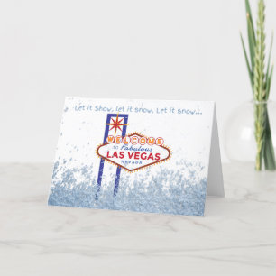 Laat het sneeuwen Las Vegas kerst Kaart