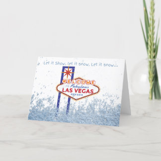 Laat het sneeuwen Las Vegas kerst Kaart